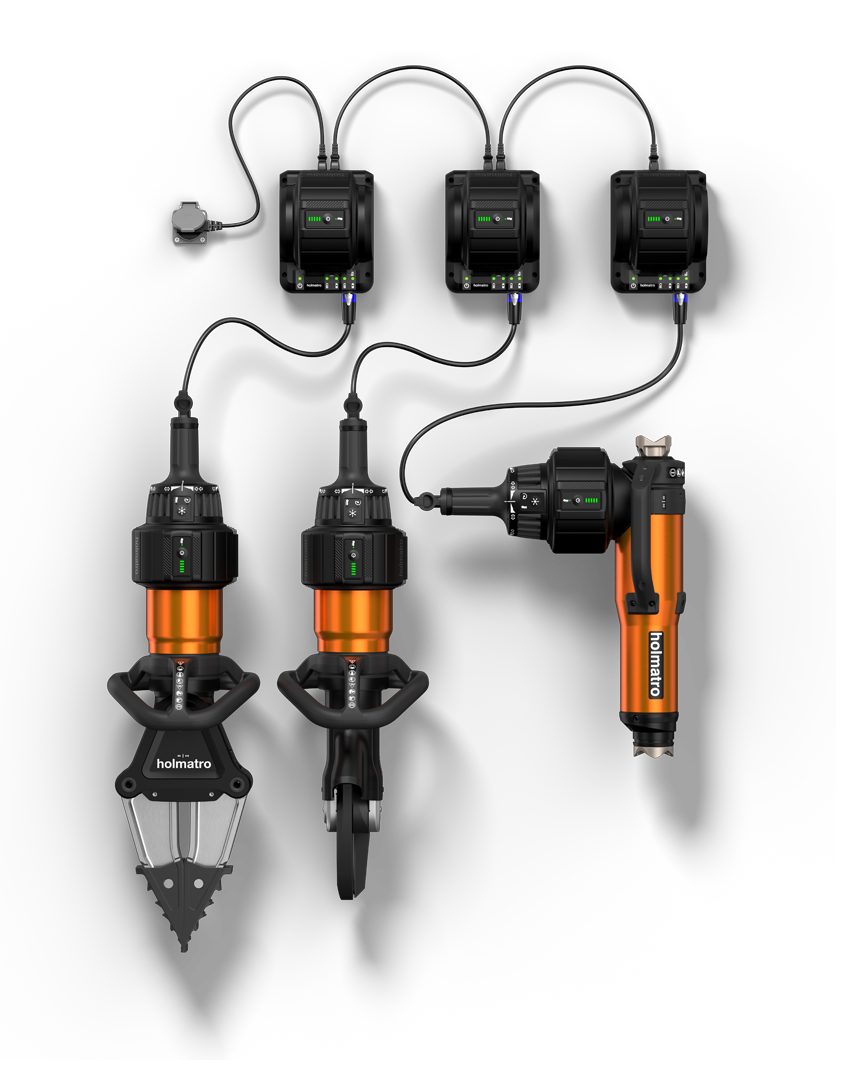 Easy battery management with On-Tool Charging from Holmatro